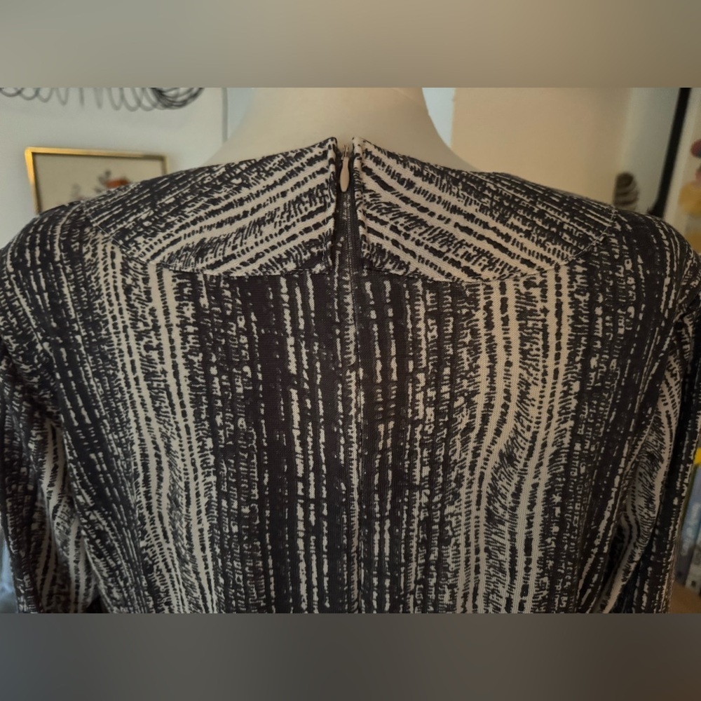 Vintage/handmade Black and White Striped Dress - Picture 5 of 6